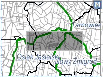 Widok okna nawigacji po mapie z określeniem, w którym miejscu znajduje się podgląd